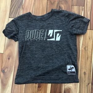 Youth Small Dude Perfect YouTube Short Sleeve Shirt Kids DP top grey and white